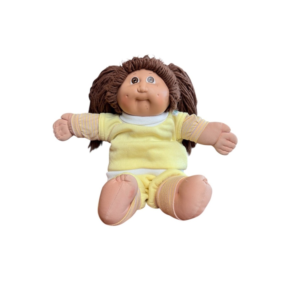 Vintage 1982 Cabbage Patch‎ Kids Doll Coleco Mold 21 Signed Brown Hair